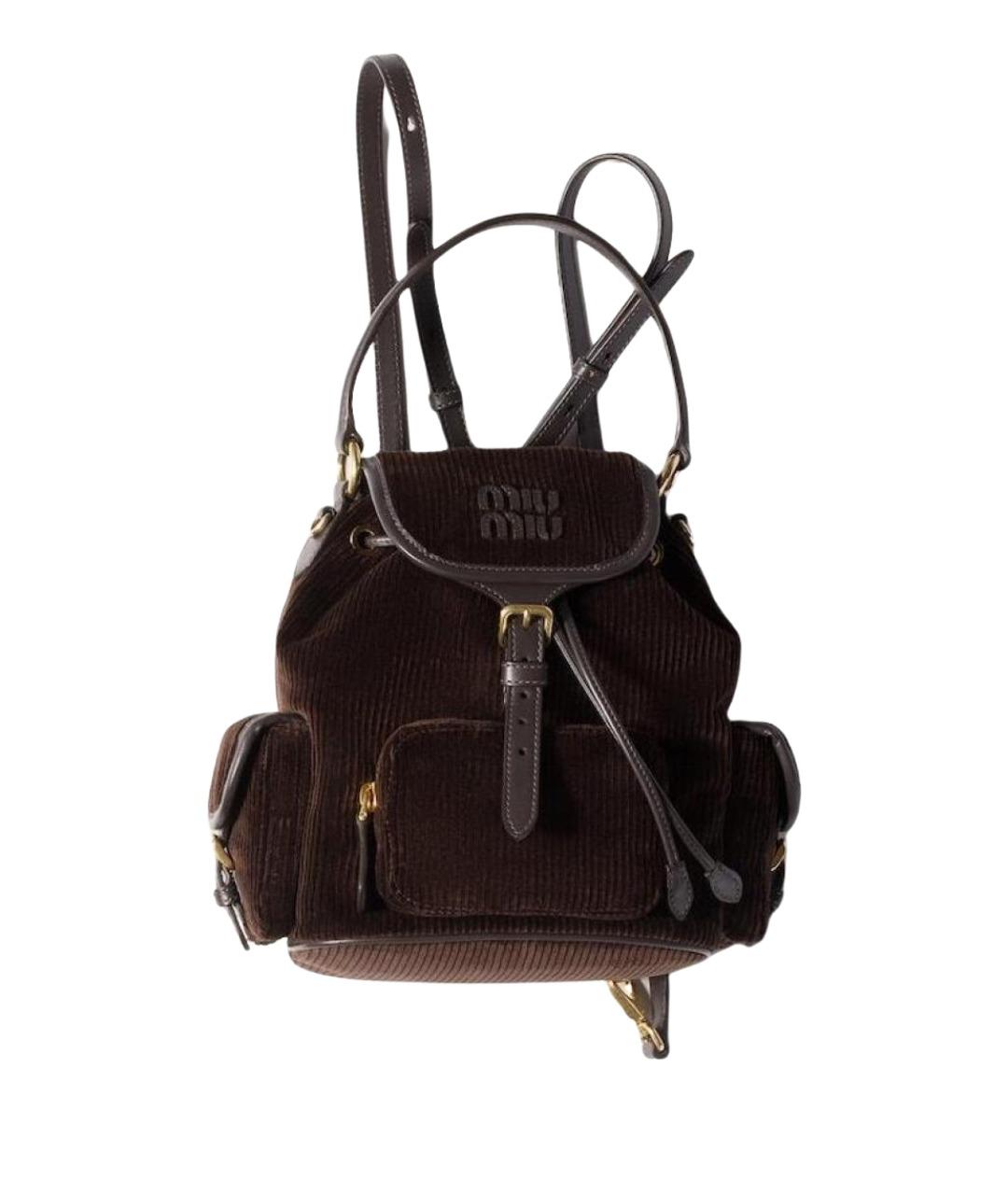 MIU MIU Коричневый рюкзак, фото 1