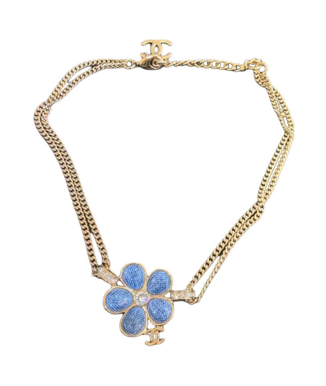 CHANEL Золотое металлическое колье, фото 1