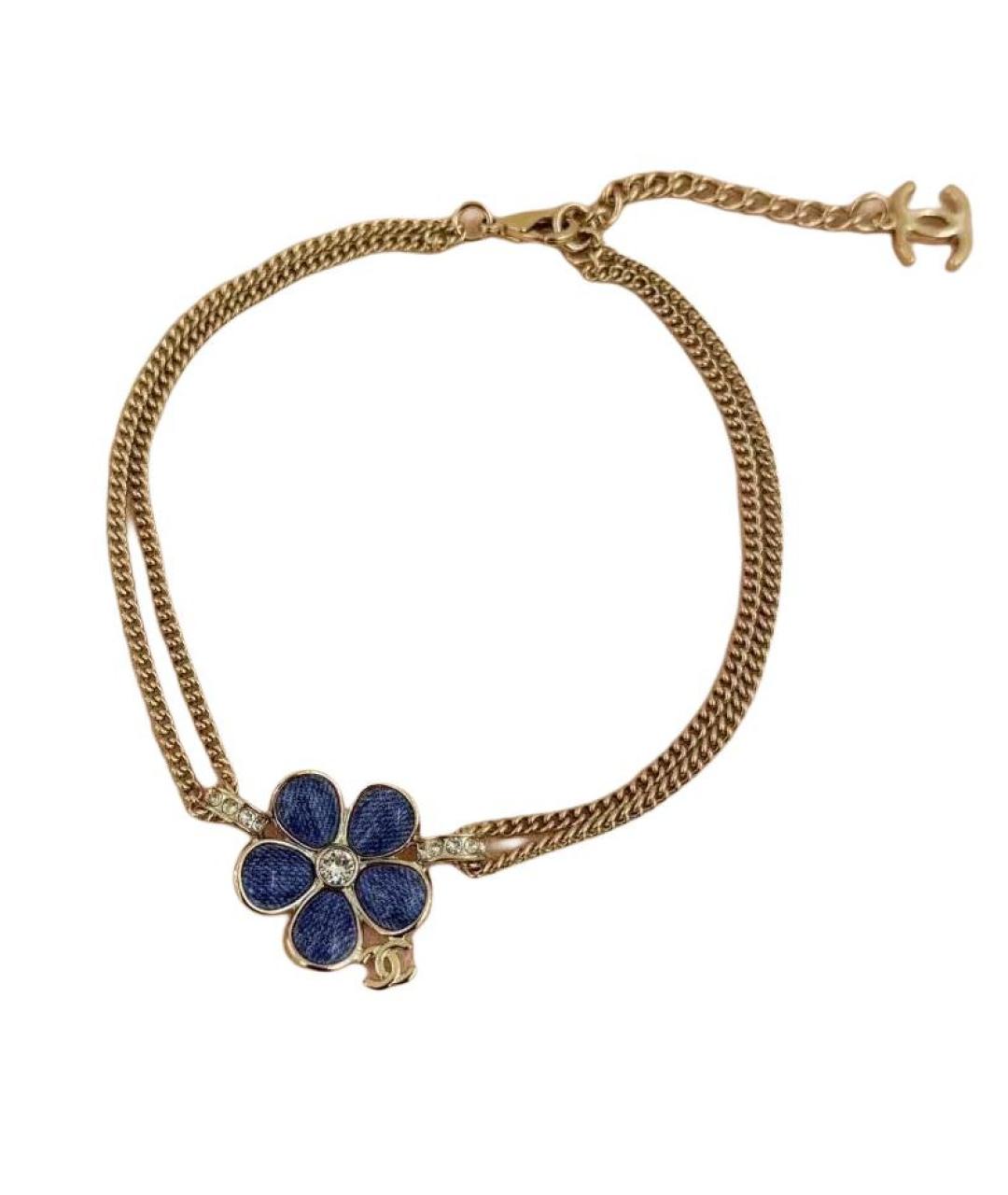 CHANEL Золотое металлическое колье, фото 2