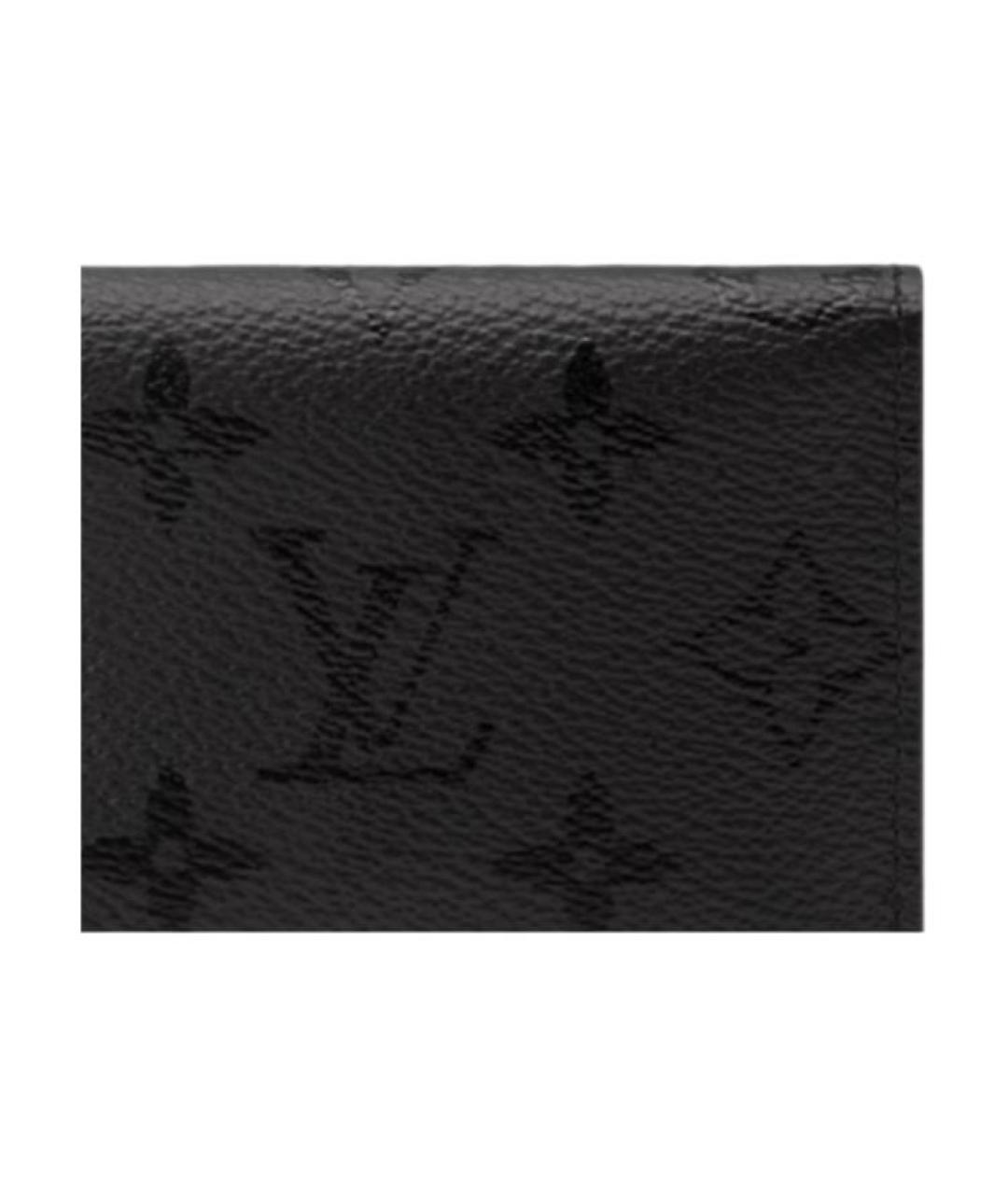 LOUIS VUITTON Черный кожаный кардхолдер, фото 5
