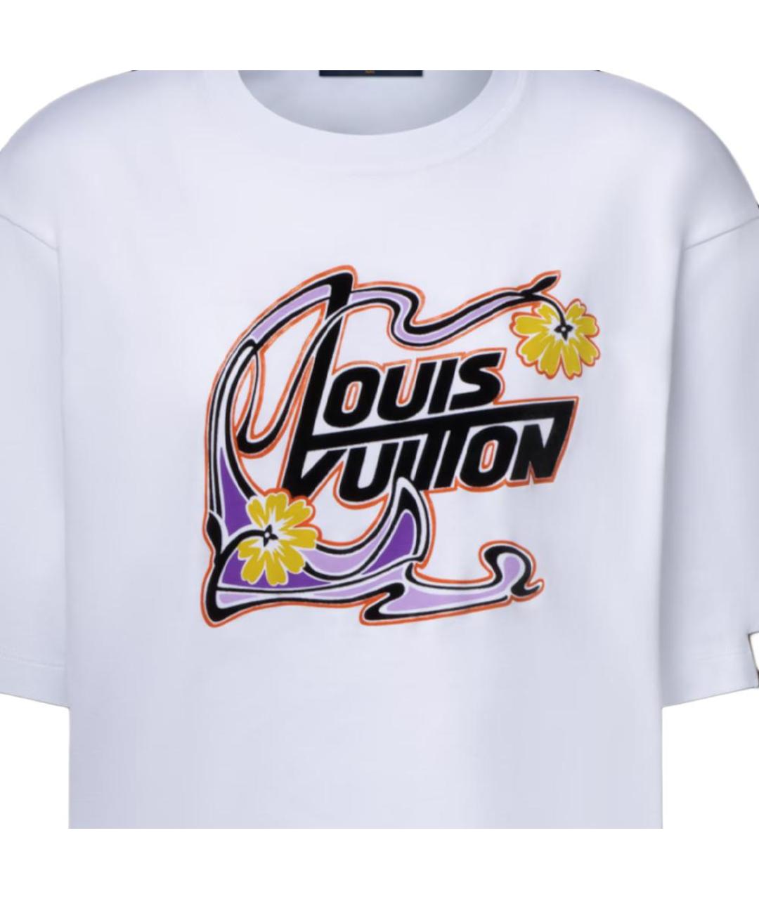 LOUIS VUITTON Белая хлопковая футболка, фото 2