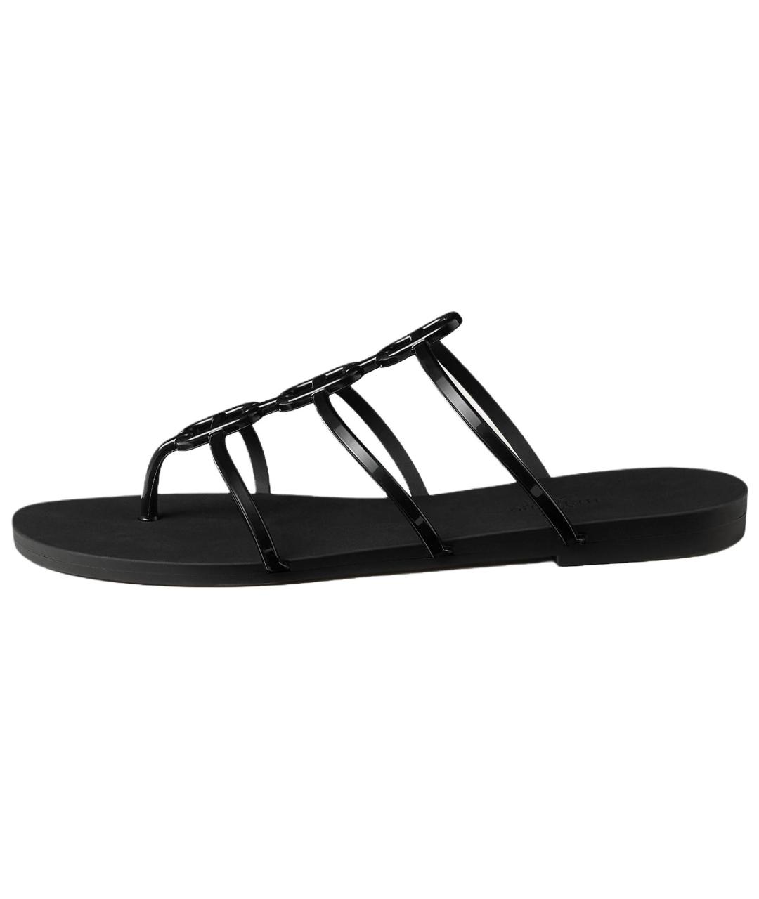 HERMES Черные шлепанцы, фото 2