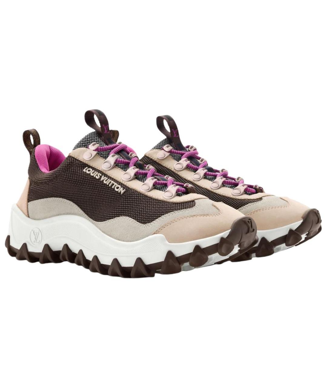 LOUIS VUITTON Коричневые кроссовки, фото 3