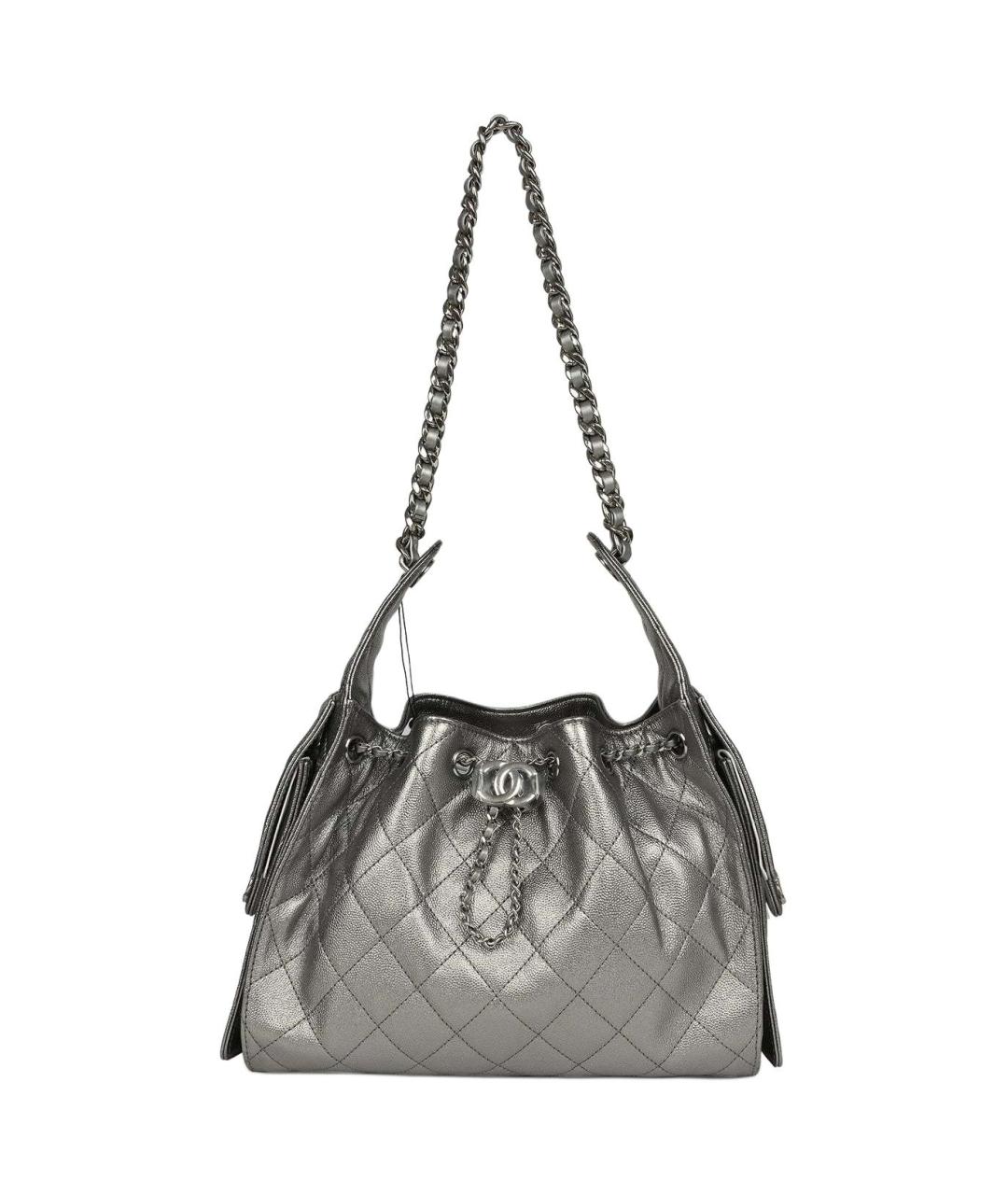CHANEL Серая кожаная сумка через плечо, фото 1