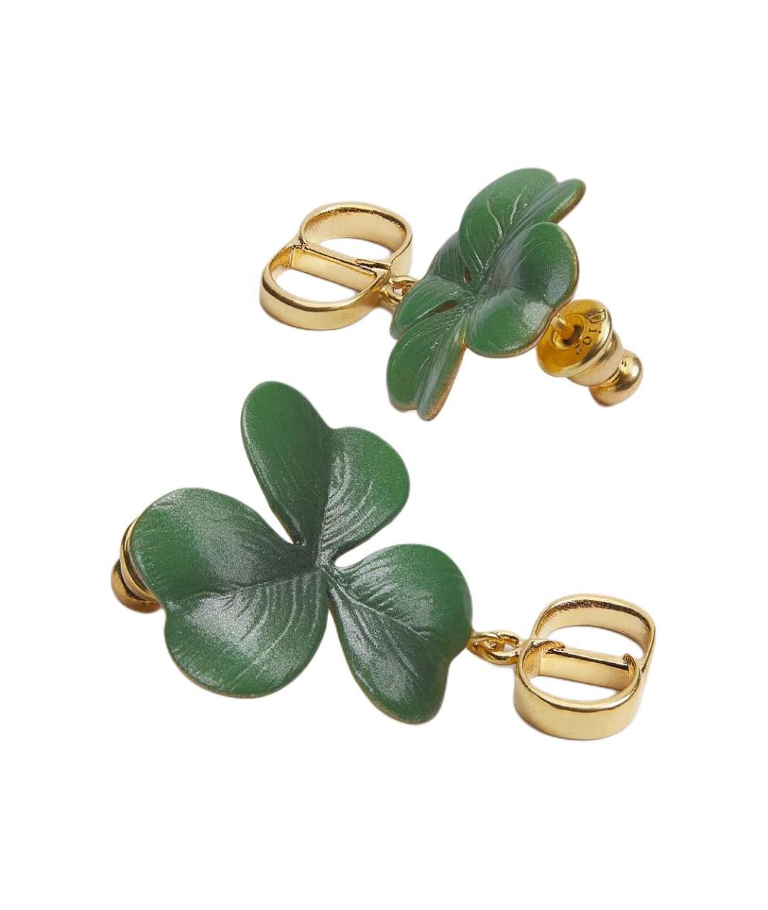 CHRISTIAN DIOR Зеленые серьги, фото 2