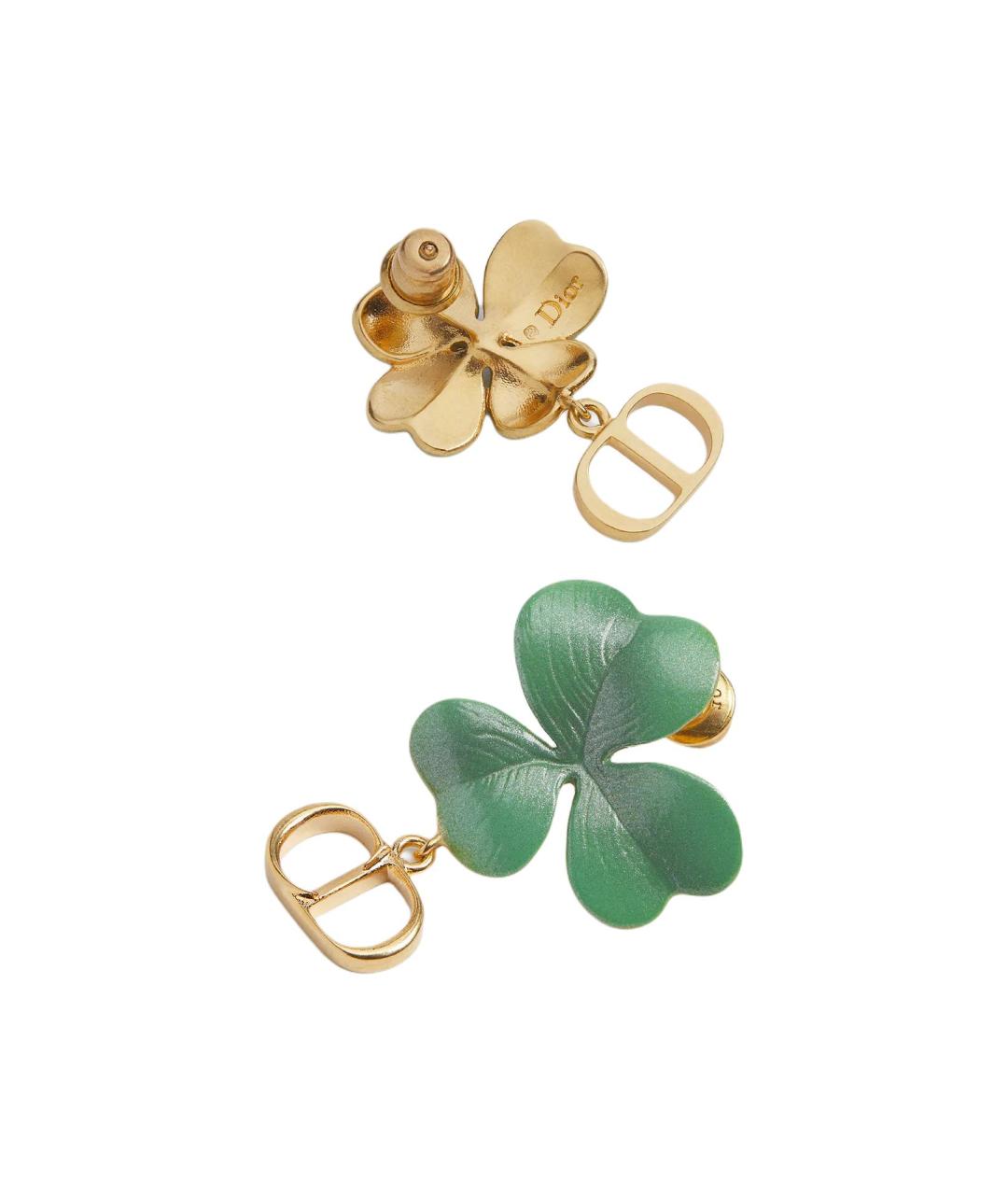 CHRISTIAN DIOR Зеленые серьги, фото 3