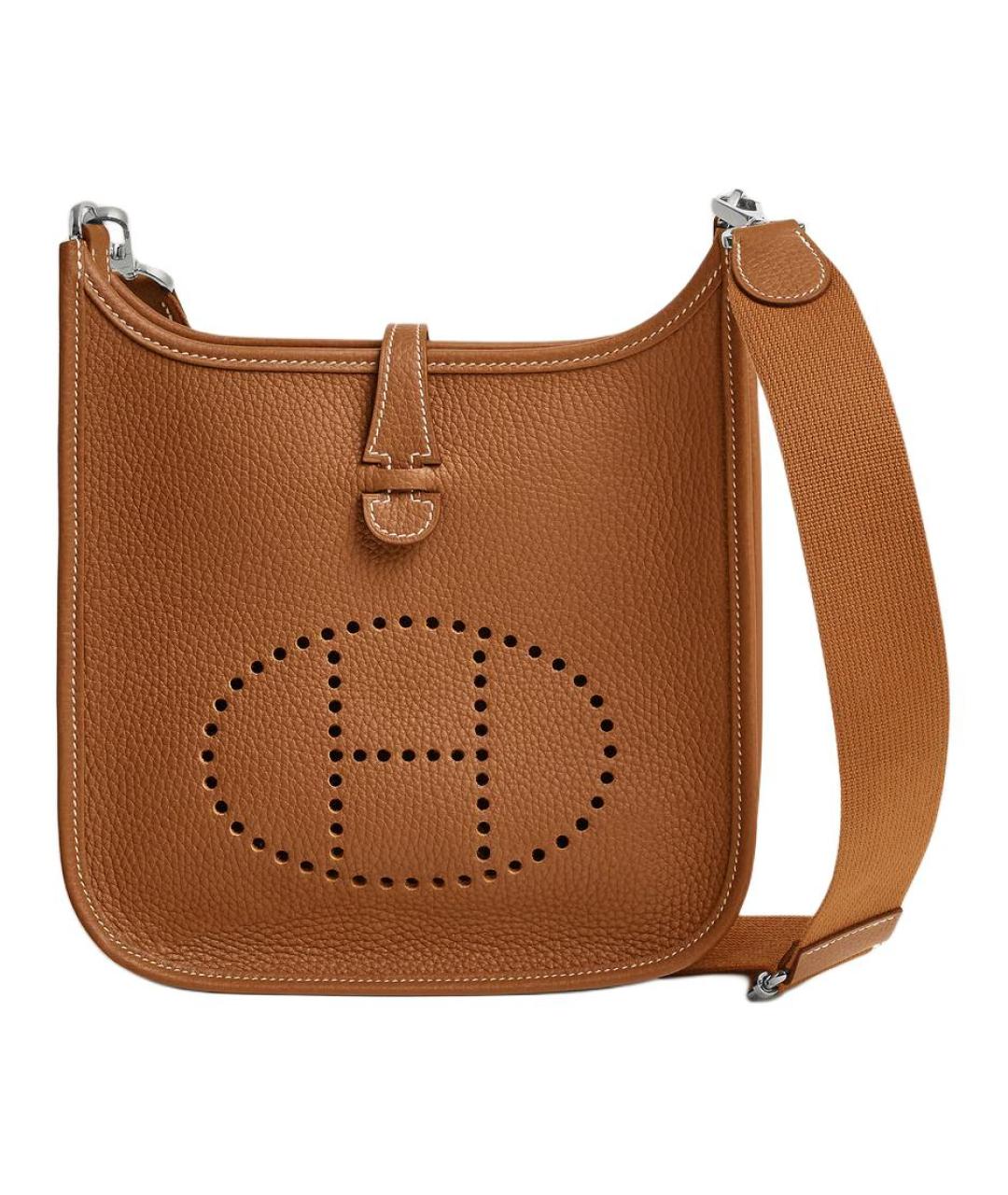 HERMES Коричневая кожаная сумка через плечо, фото 1