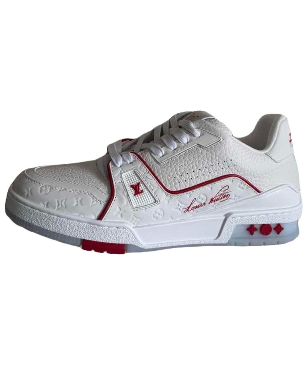 LOUIS VUITTON Белые кожаные кроссовки, фото 2