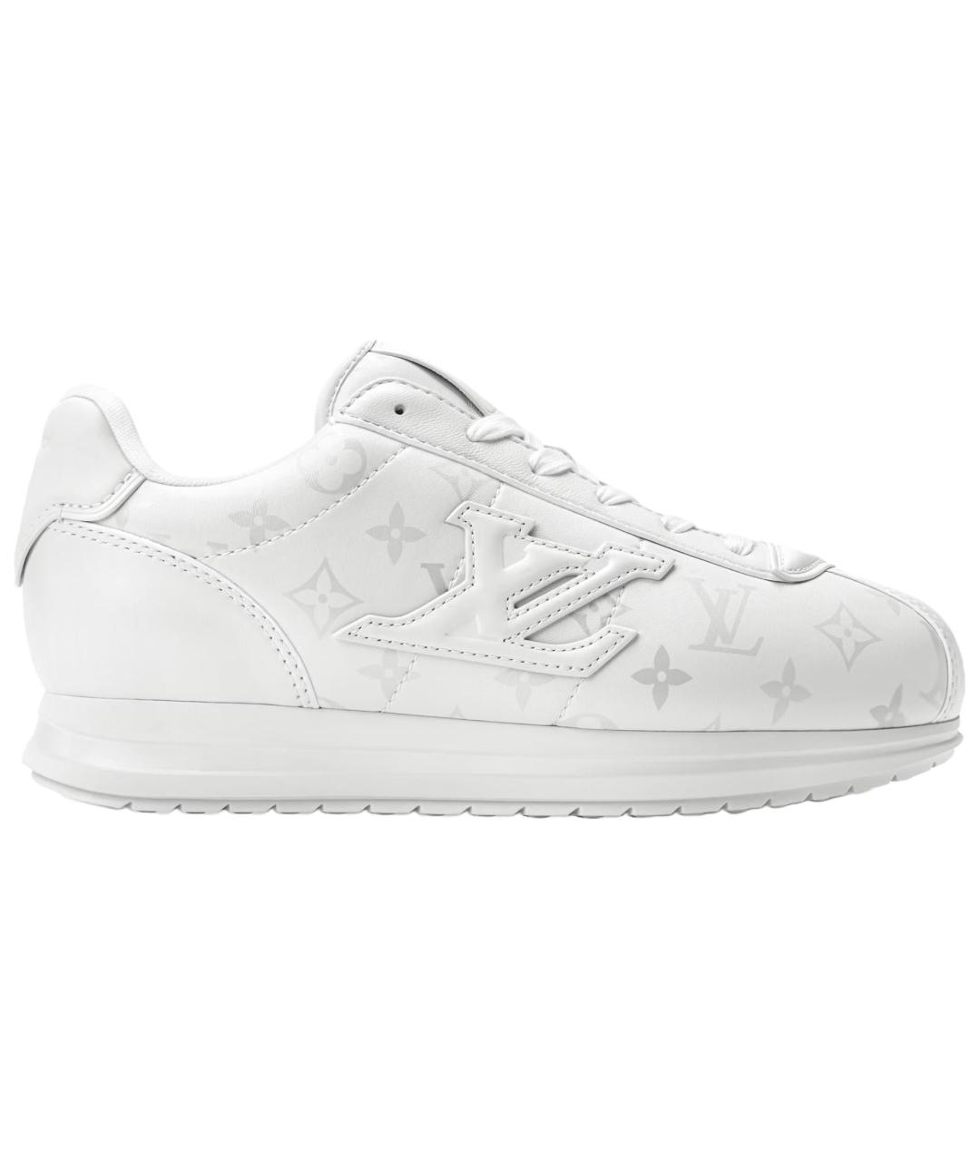 LOUIS VUITTON Белые кожаные низкие кроссовки / кеды, фото 1