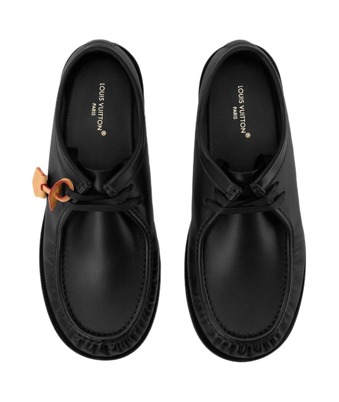 LOUIS VUITTON Черные кожаные туфли, фото 4