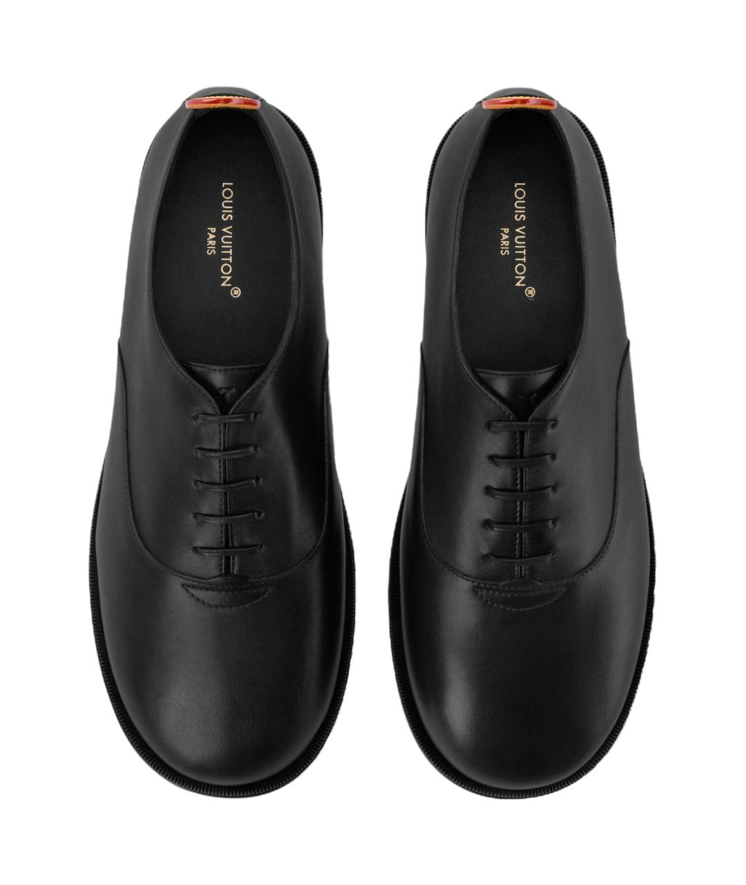LOUIS VUITTON Черные кожаные туфли, фото 4