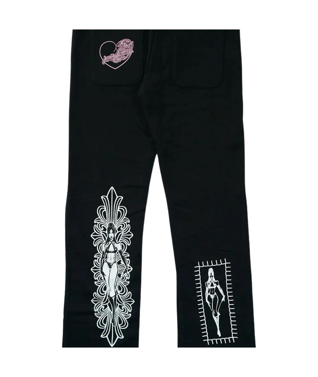 CHROME HEARTS Черные повседневные брюки, фото 5