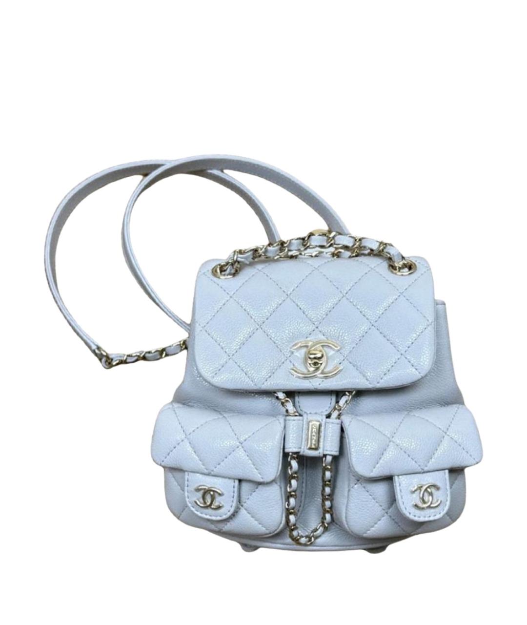 CHANEL Голубой кожаный рюкзак, фото 1