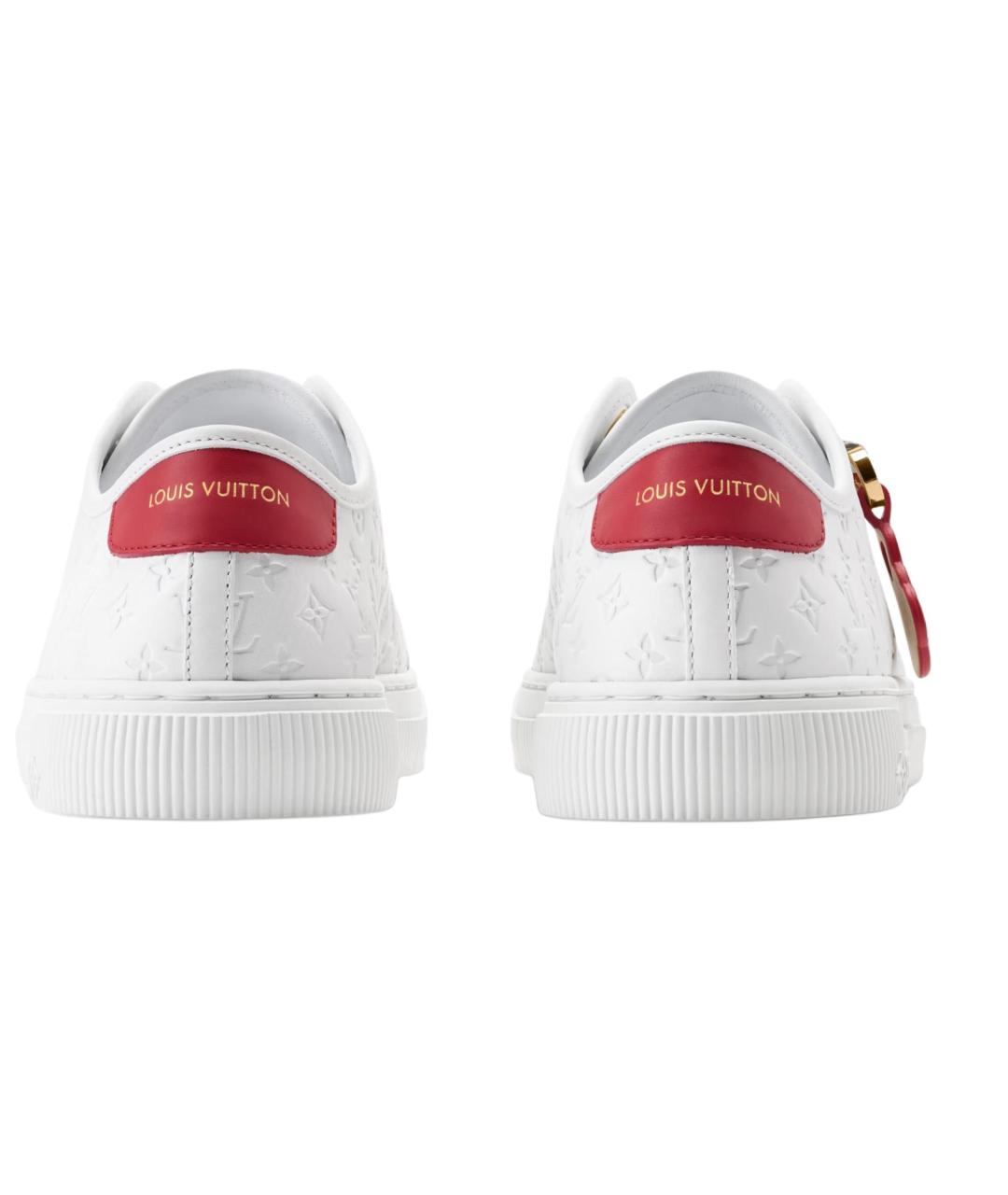 LOUIS VUITTON Белые кожаные кроссовки, фото 4