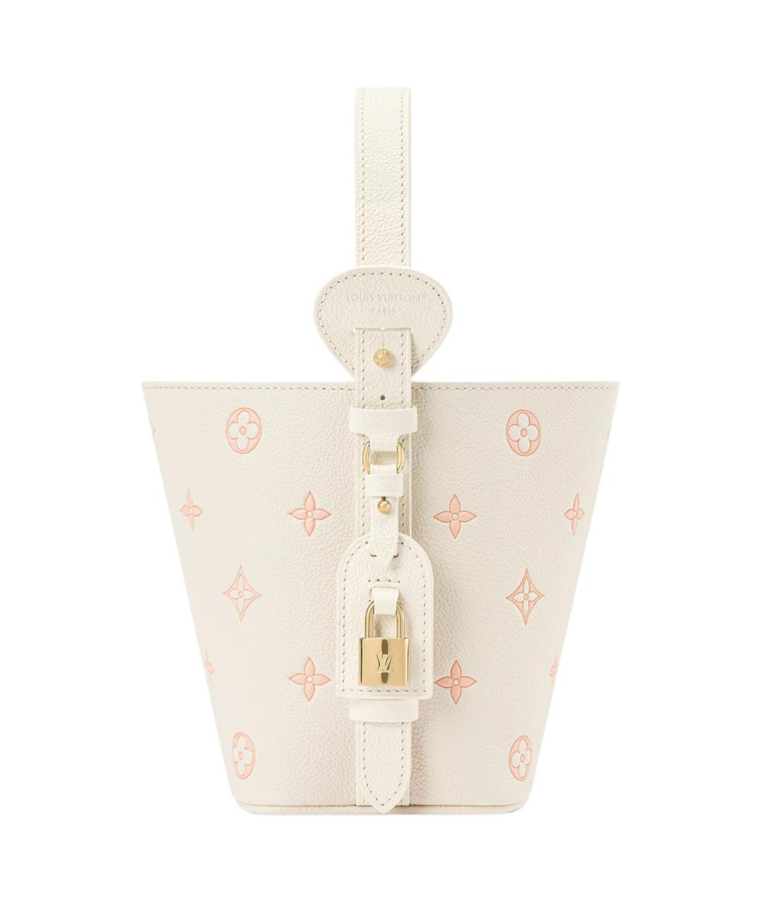 LOUIS VUITTON Белая кожаная сумка через плечо, фото 3