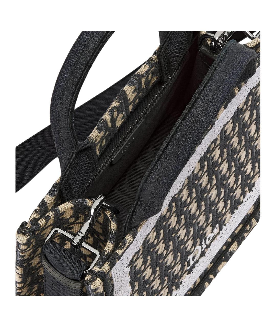 CHRISTIAN DIOR Синяя хлопковая сумка тоут, фото 5