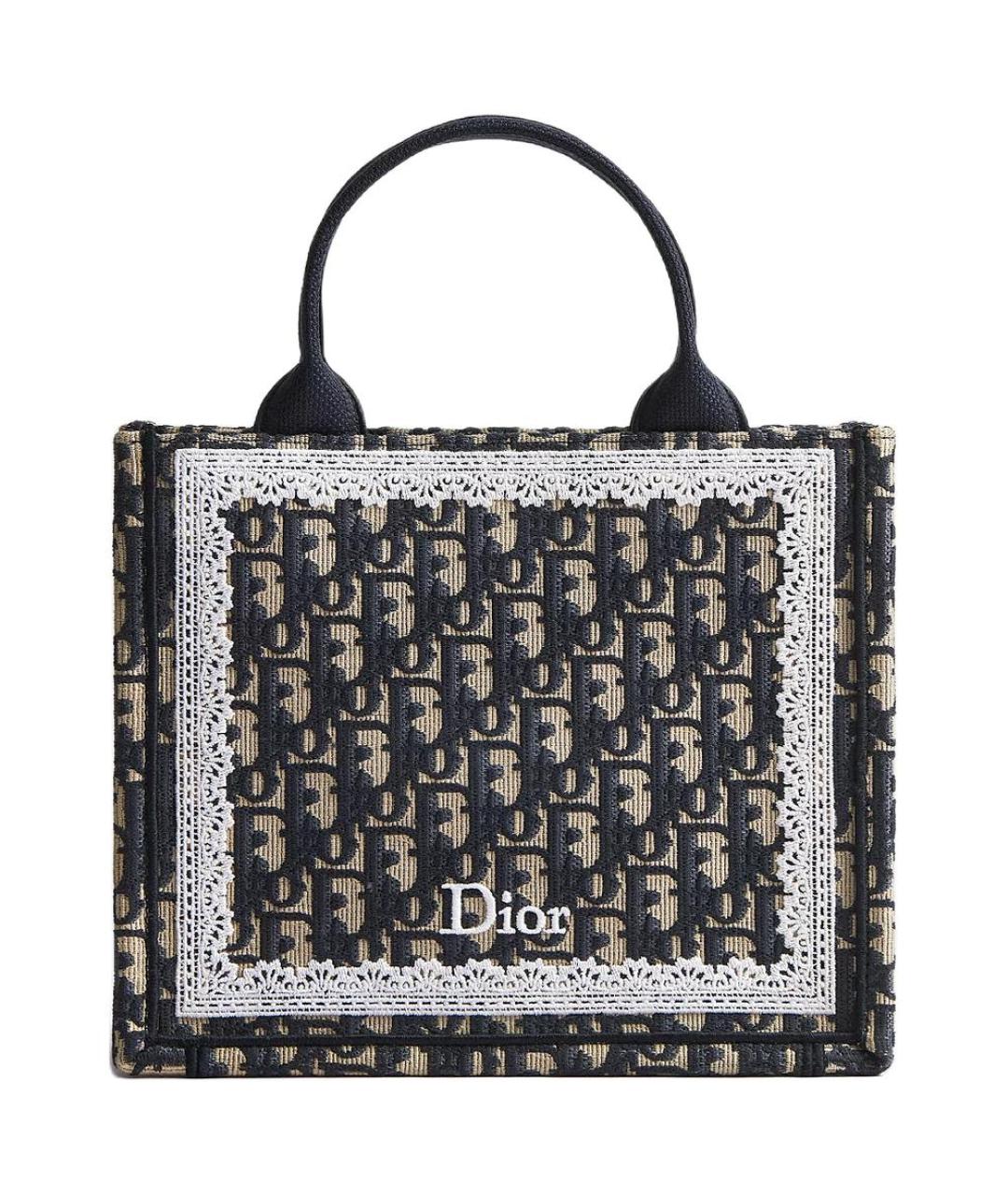 CHRISTIAN DIOR Синяя хлопковая сумка тоут, фото 1
