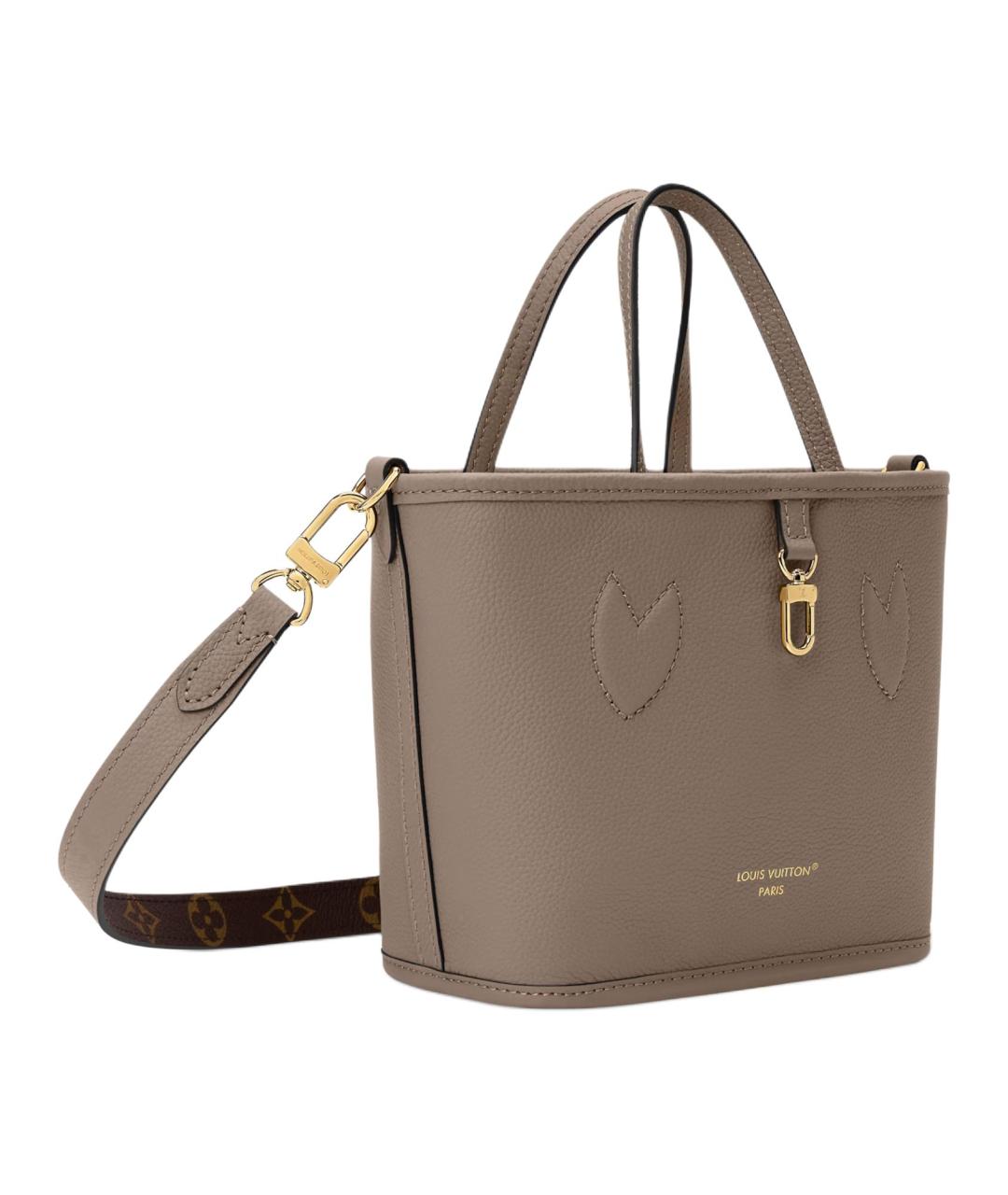 LOUIS VUITTON Коричневая кожаная сумка через плечо, фото 3