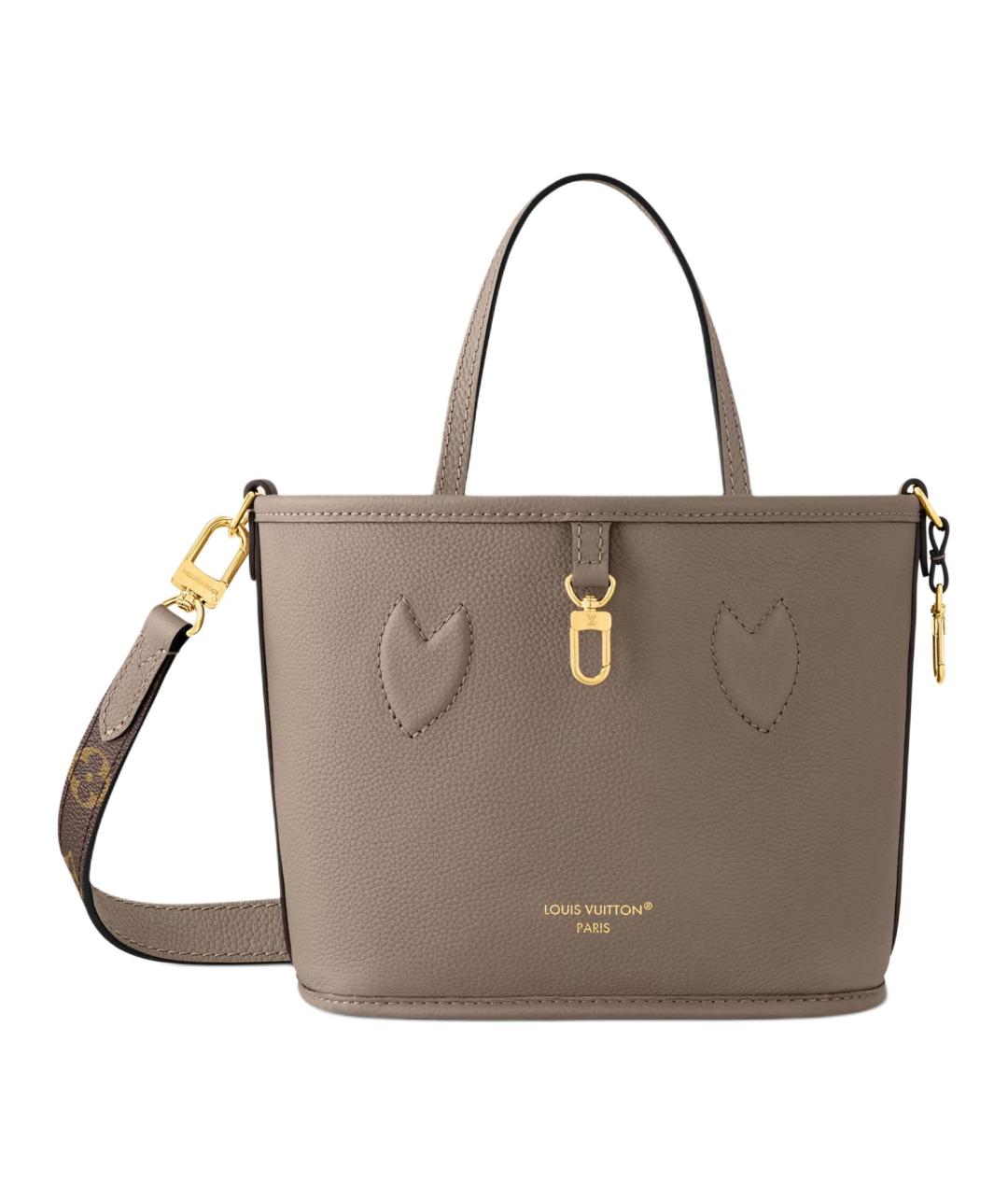 LOUIS VUITTON Коричневая кожаная сумка через плечо, фото 2