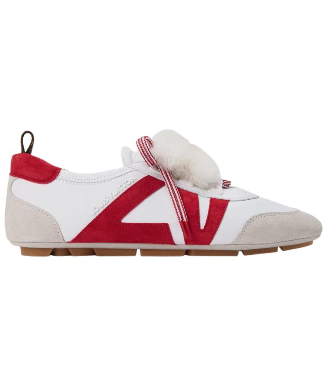 LOUIS VUITTON Белые кожаные кроссовки, фото 1