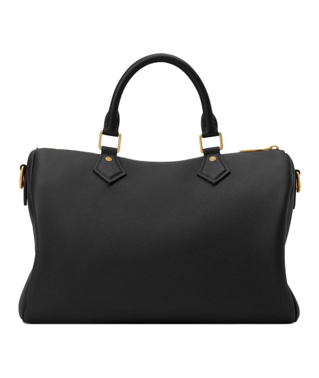 LOUIS VUITTON Черная кожаная сумка тоут, фото 3