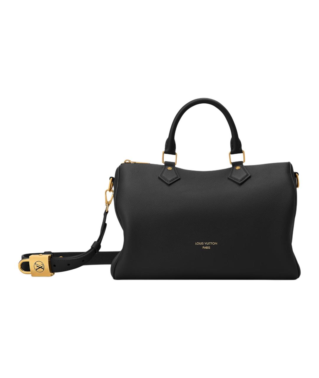 LOUIS VUITTON Черная кожаная сумка тоут, фото 1