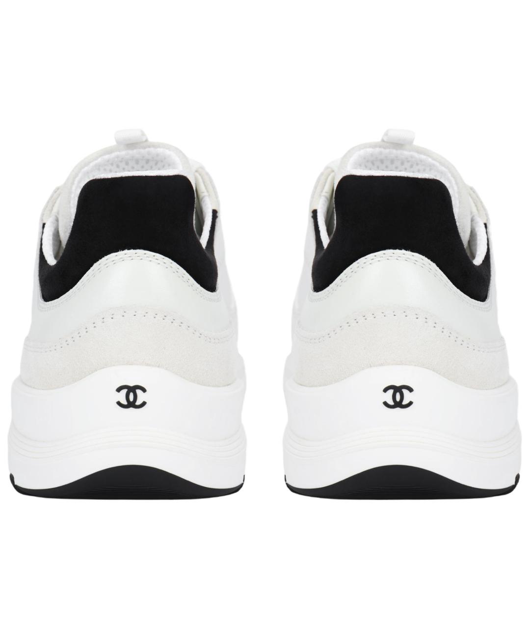 CHANEL Белые низкие кроссовки / кеды, фото 4