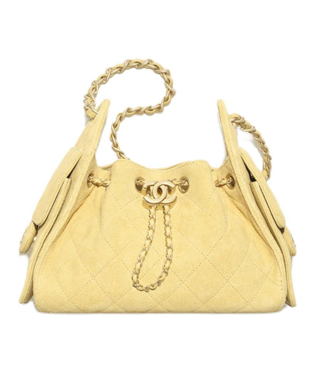 CHANEL Желтая кожаная сумка через плечо, фото 1