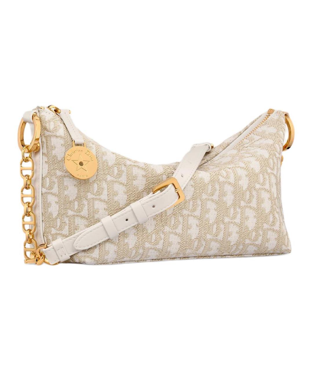 CHRISTIAN DIOR Бежевая сумка через плечо, фото 3