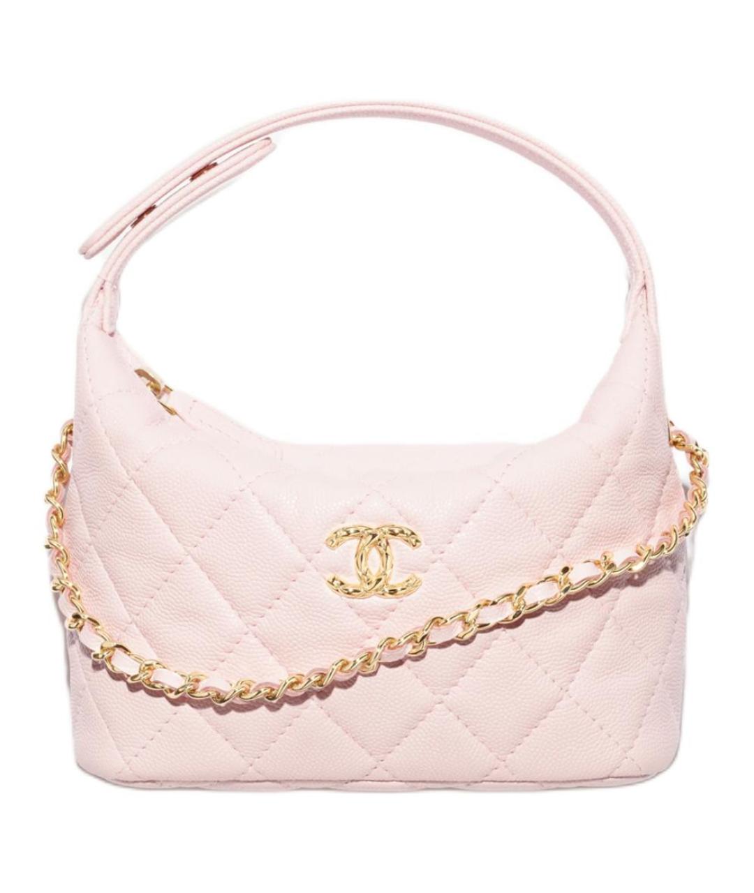 CHANEL Розовая кожаная сумка через плечо, фото 1