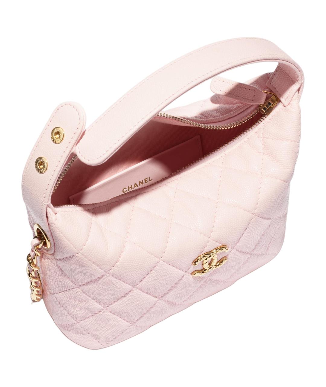 CHANEL Розовая кожаная сумка через плечо, фото 3