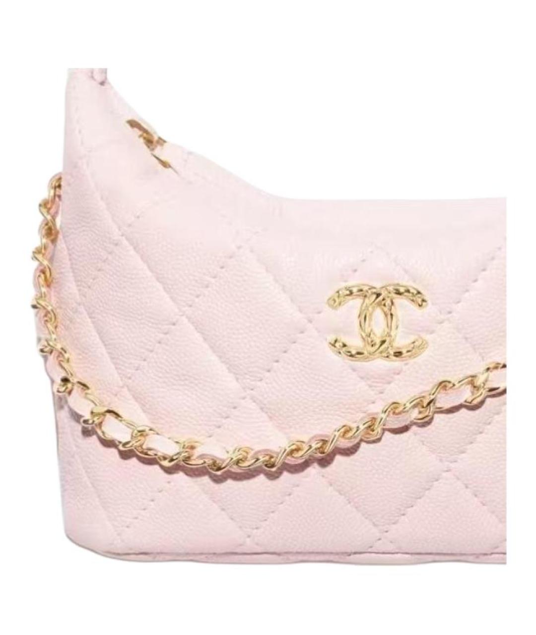 CHANEL Розовая кожаная сумка через плечо, фото 5