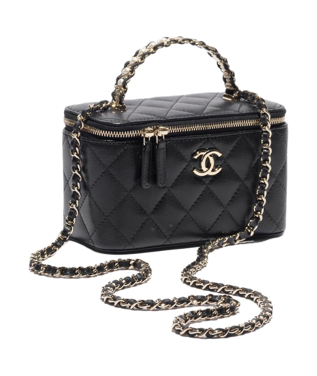 CHANEL Черная кожаная сумка через плечо, фото 4