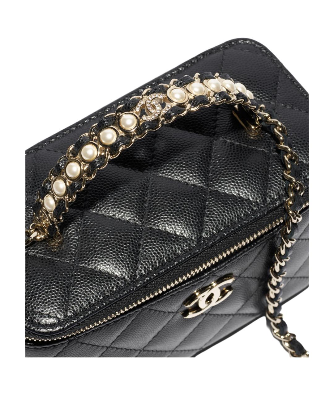 CHANEL Черная кожаная сумка через плечо, фото 3