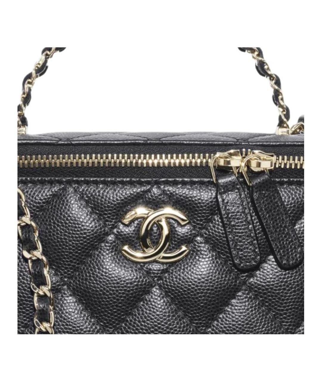 CHANEL Черная кожаная сумка через плечо, фото 5