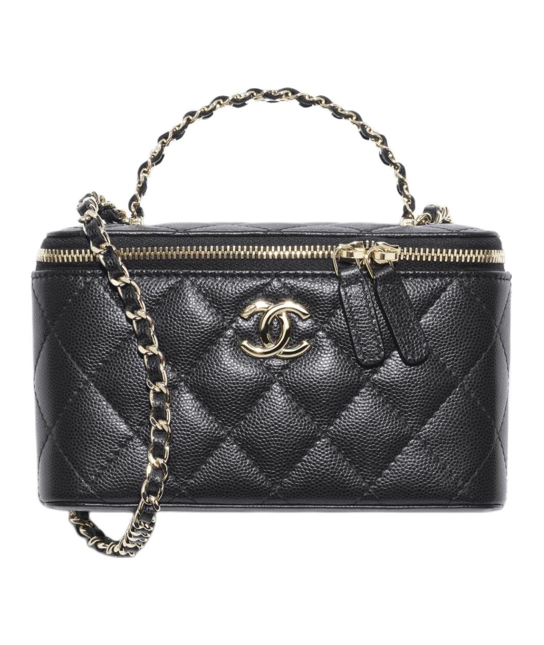 CHANEL Черная кожаная сумка через плечо, фото 2