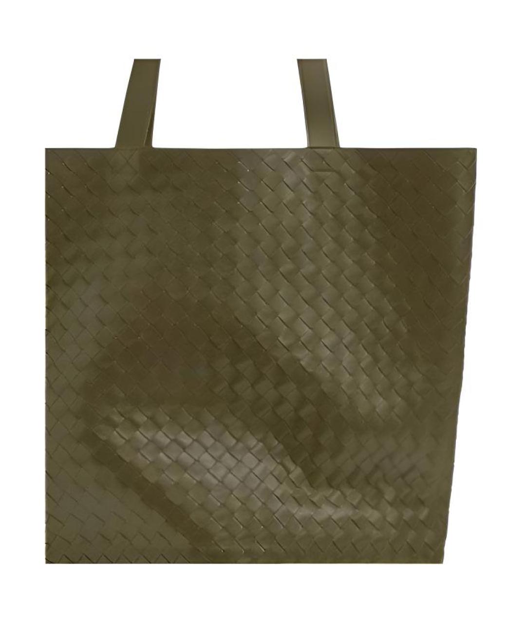 BOTTEGA VENETA Зеленая кожаная сумка на плечо, фото 2