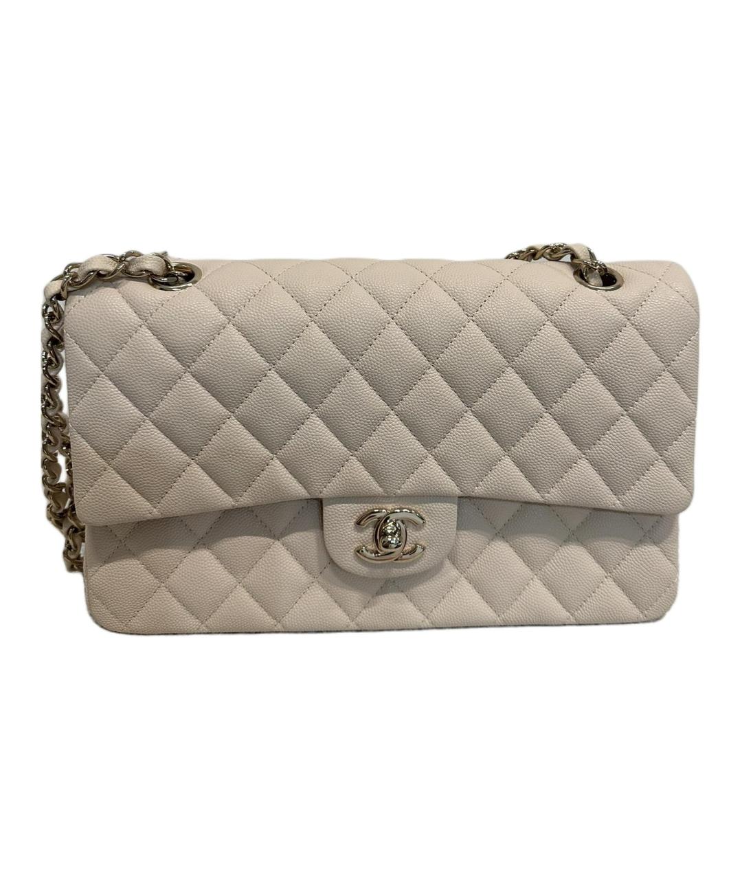 CHANEL Бежевая кожаная сумка через плечо, фото 6