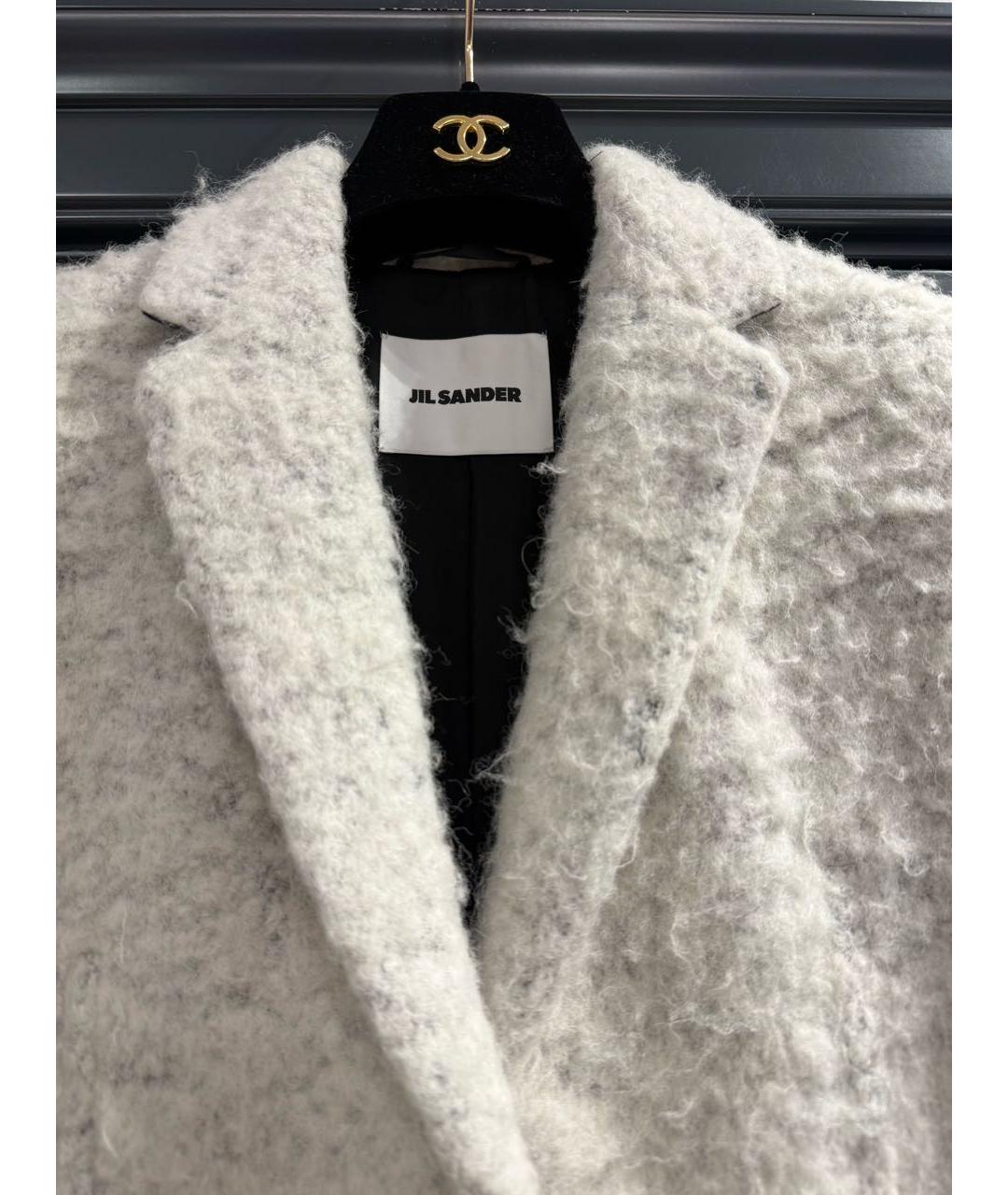 JIL SANDER Белое шерстяное пальто, фото 2