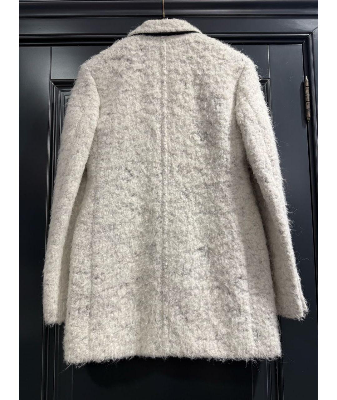 JIL SANDER Белое шерстяное пальто, фото 3