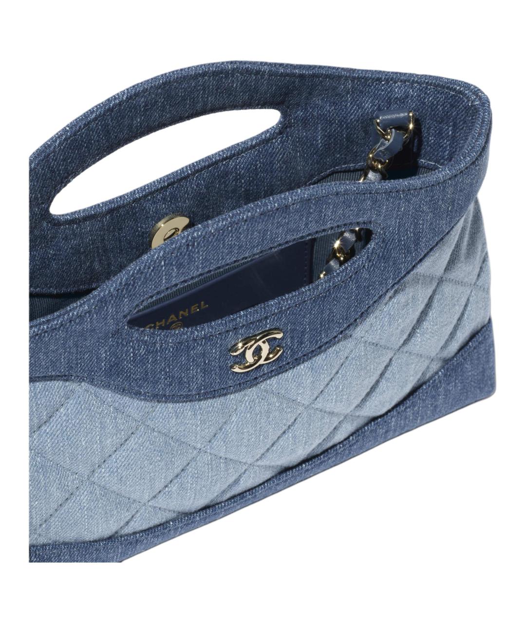 CHANEL Синяя деним сумка через плечо, фото 4
