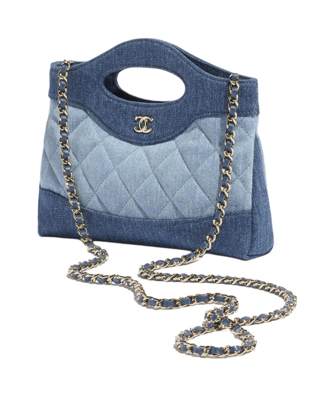 CHANEL Синяя деним сумка через плечо, фото 2