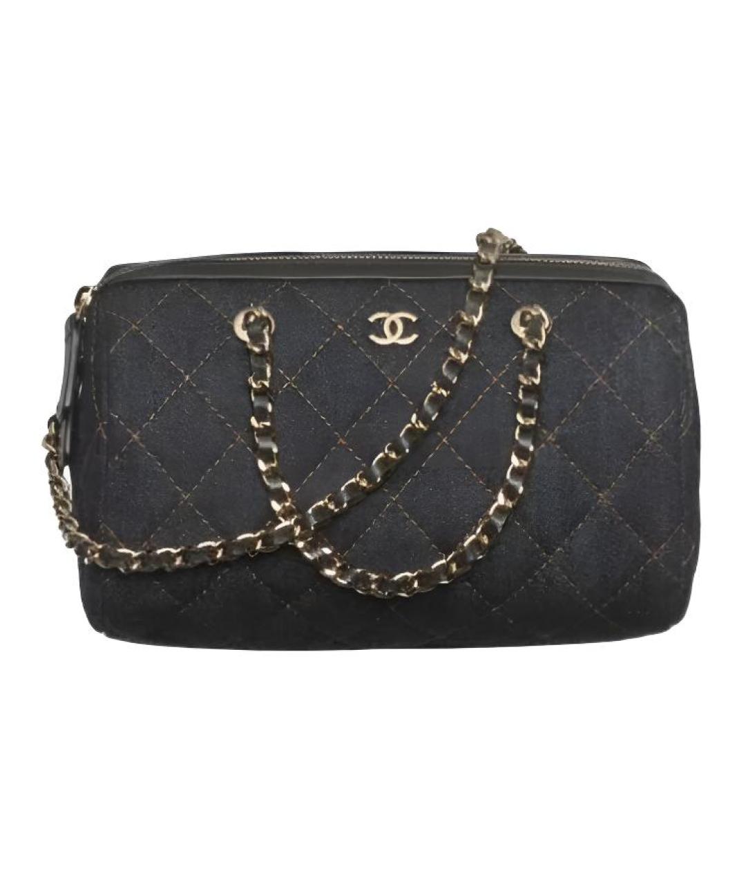 CHANEL Черная деним сумка через плечо, фото 1