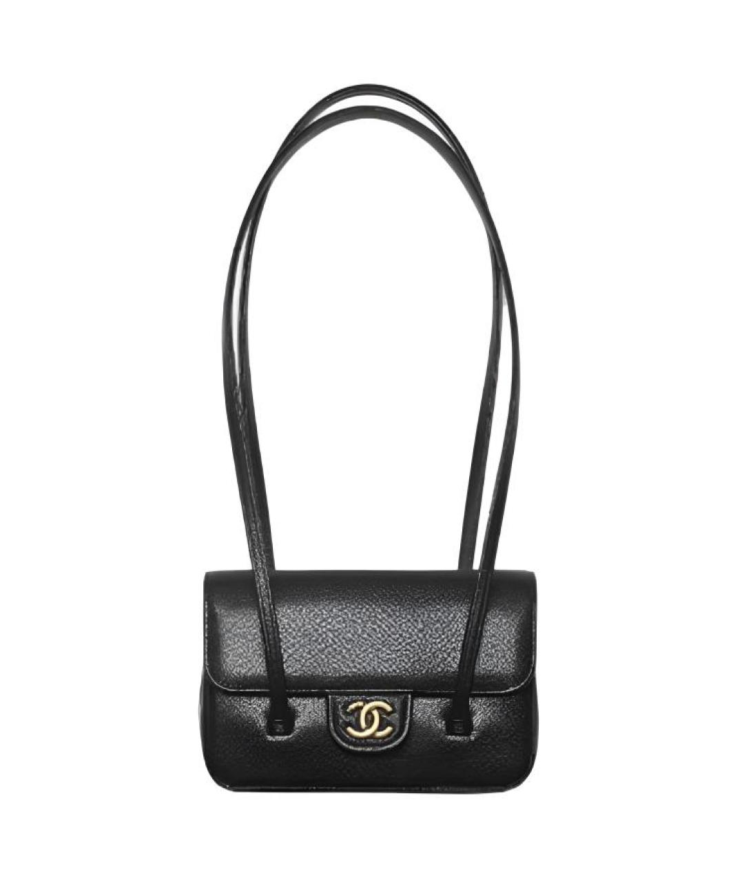 CHANEL Черная кожаная сумка через плечо, фото 1