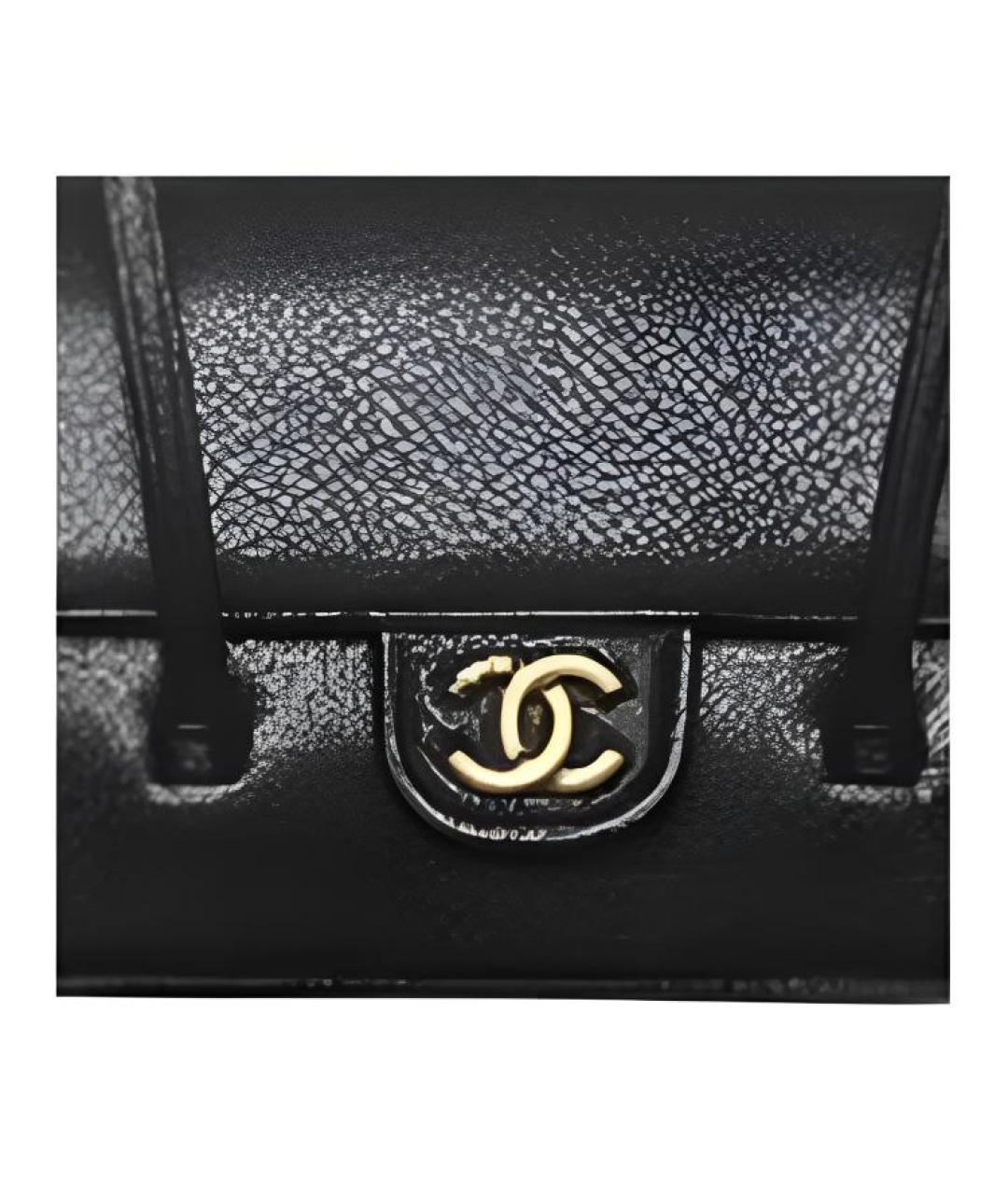 CHANEL Черная кожаная сумка через плечо, фото 2