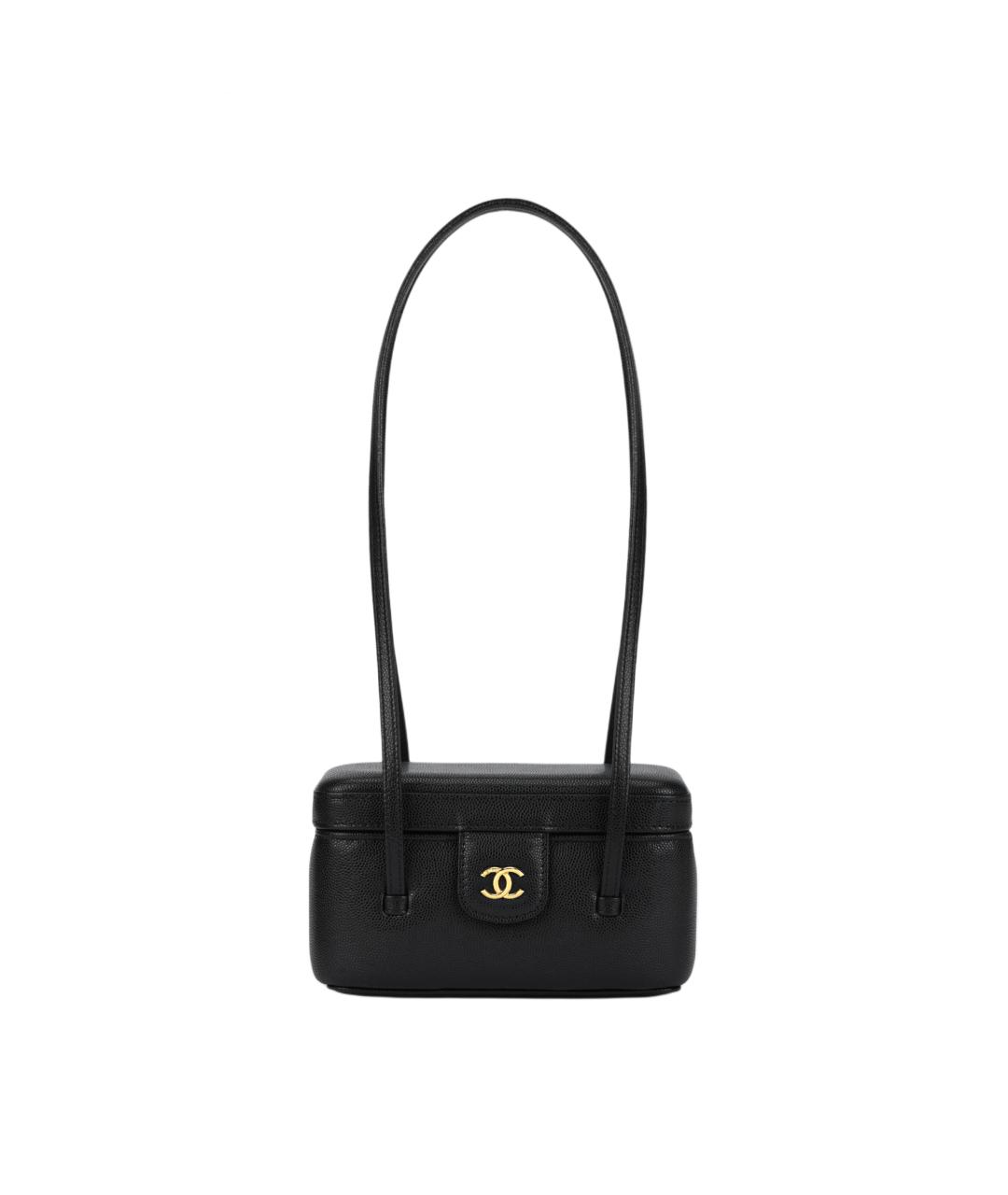 CHANEL Черная кожаная сумка через плечо, фото 4