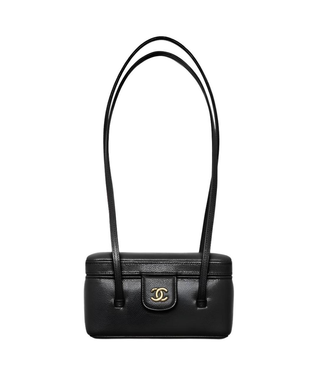 CHANEL Черная кожаная сумка через плечо, фото 1