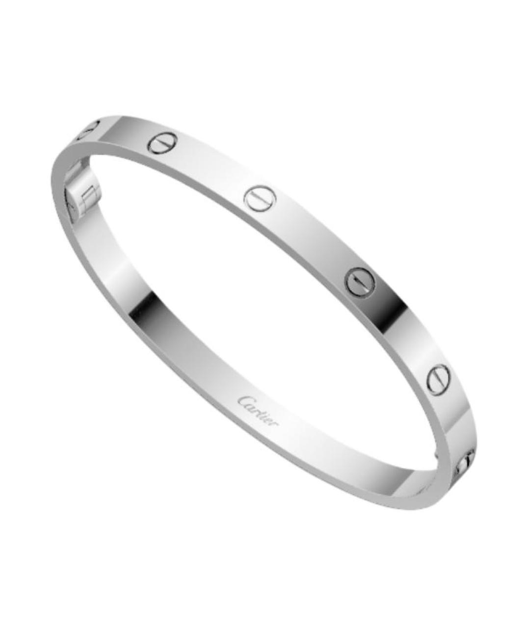 CARTIER Серебрянный браслет из белого золота, фото 2