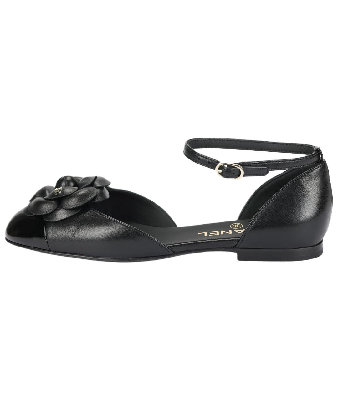 CHANEL Черные кожаные сандалии, фото 2