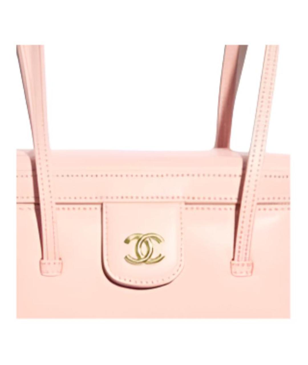 CHANEL Розовая кожаная сумка через плечо, фото 5